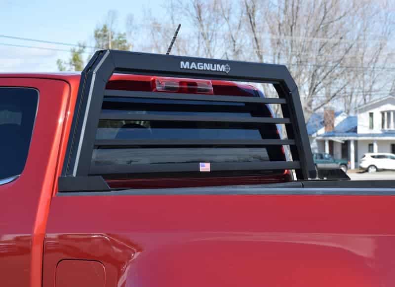 black truck rack on a burgundy pickup - no lights standard model by magnum