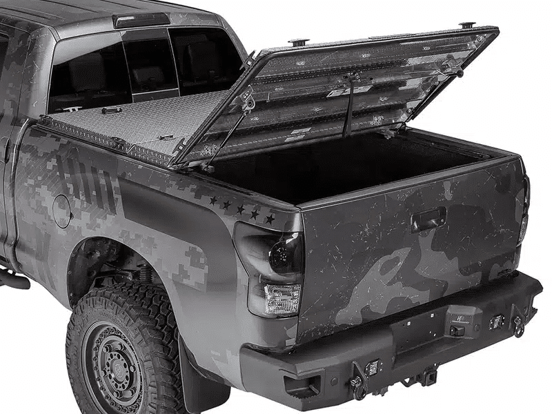 truck with hard tonneau cover