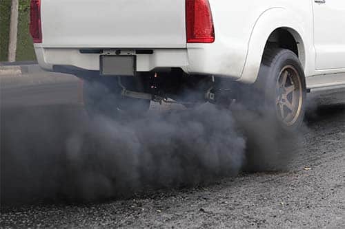 smoking coming out of truck before diesel delete kit