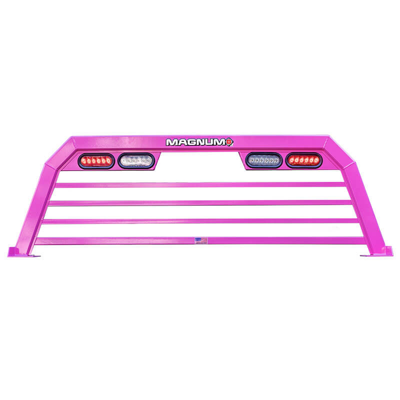 pink version of low pro truck rack by Magnum Truck Racks - breast cancer awareness model