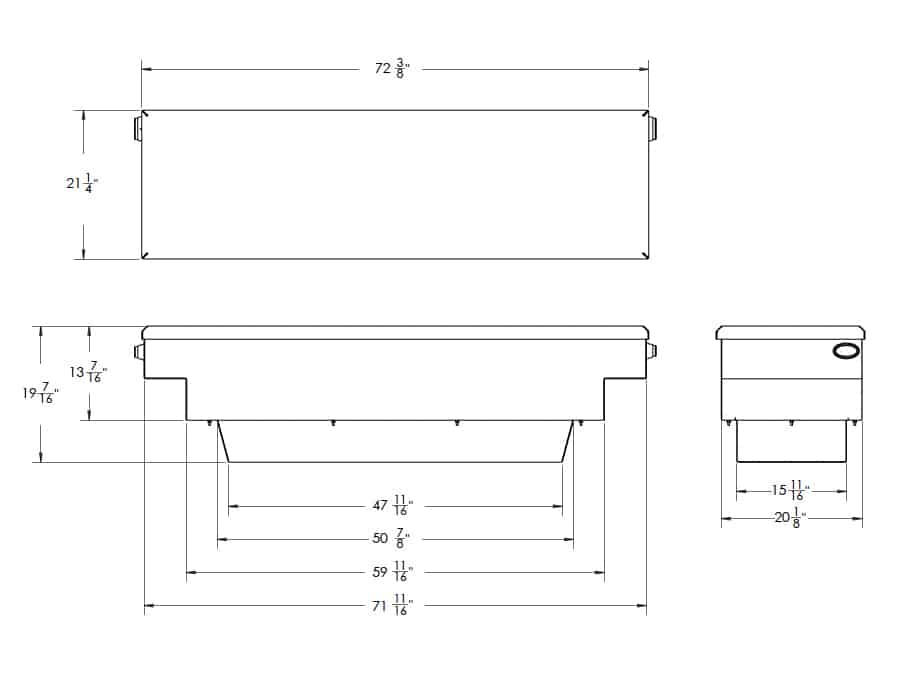 specifications and measurements for the magnum cross body toolbox